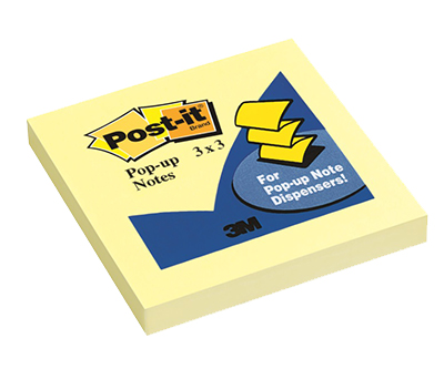 NOTA ADHESIVA 3M POST-IT Z P/DISP.POP-UP-AMARILLA