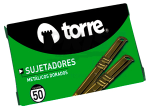 ACCOCLIPS FASTENER DORADO 50 UNID. TORRE