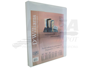 ARCHIVADOR A-4 C/PRES.3 AROS 0.5 BL DWILLIAM