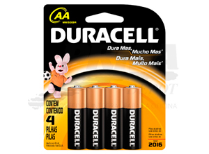 PILA ALCALINA AA X 4 UN. DURACELL