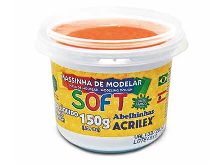 MASA P/MODELAR ACRILEX 150 GR. NARANJA