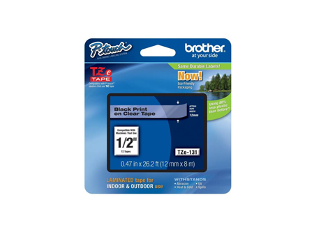 CINTA ROTULADORA BROTHER TZE-131 X1 N/TRANS 12MM