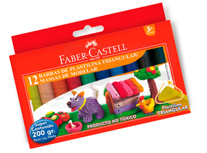 PLASTICINA 12 COLORES FABER