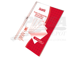 FUNDA PLASTICA OFICIO X 10 UD ISOFIT