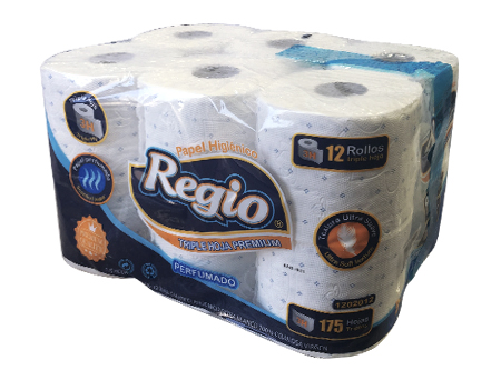 PAPEL HIG. 12 ROLLOS 21 MT. H/T REGIO