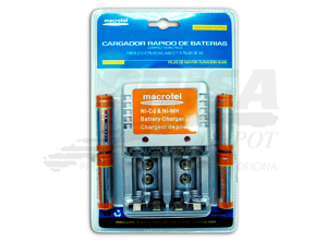 CARGADOR DE PILAS MACROTEL 2-4 P AA-AAA-1BAT+4 AA
