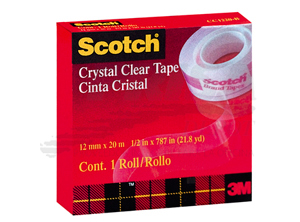 CINTA ADHE. CRISTAL 12 X 20 MT. 3M REF: 600