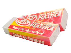 GOMA BORRAR ADIX PLASTICA 6X2.2X1.1