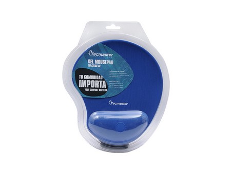 MOUSE/ PAD CON APOYA MUÃ‘ECA AZUL CELESTE TECMASTER