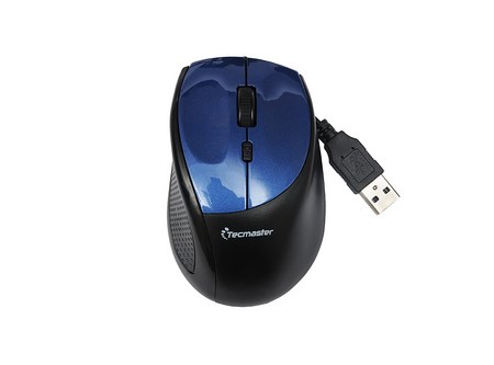 MOUSE TECMASTER USB OPTICO C/CABLE AZUL TM-MO360BL