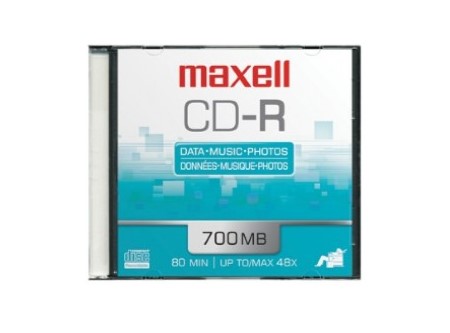 CD GRABABLE 1 UN. 700 MB 80MIN 48X MAXELL SLIM