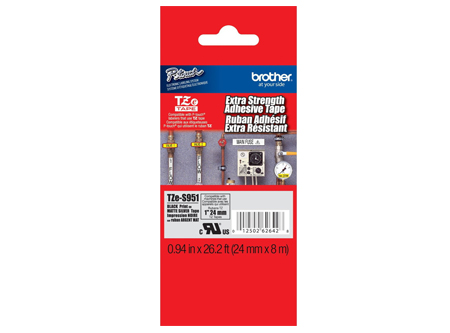 CINTA ROTULADORA BROTHER TZE-S951 NG/PLATA 24MM*8M