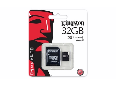 MEMORIA MICRO SDHC 32GB + ADAPT KINGSTON CLASS 10