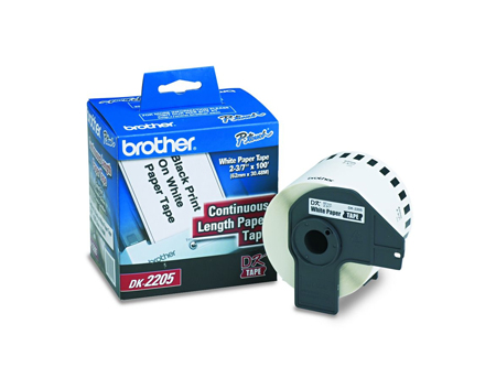 CINTA ROTULADORA BROTHER DK-2205 N/B PAPEL 62MMX30