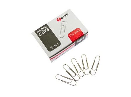 CLIPS METALICO 28MM TORINI 100 UD