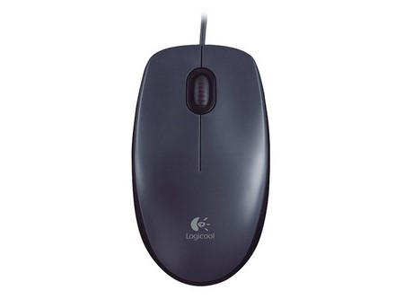 MOUSE LOGITECH USB 2BOT+SCROLL OPTICO NEGRO M-90