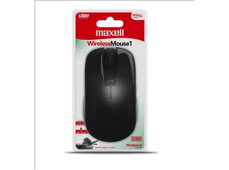 MOUSE MAXELL INALAMBRICO USB NG/GRIS PILA INCLUIDA