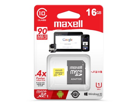 MEMORIA MICRO SDHC 16GB + ADAPT MAXELL CLASS 10