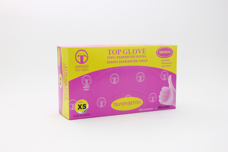GUANTES VINILO TALLA S CAJA 100 TRANSPARENTE
