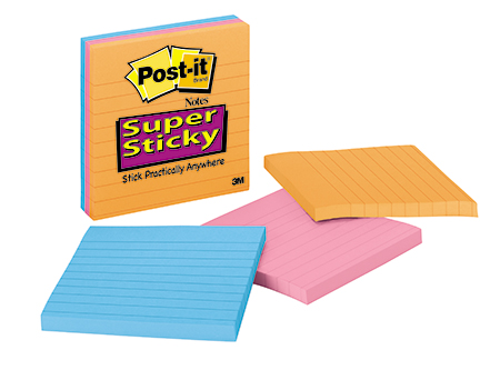 NOTA ADHESIVA 3M POST-IT 675-3 NEON RAYA 180 COLOR