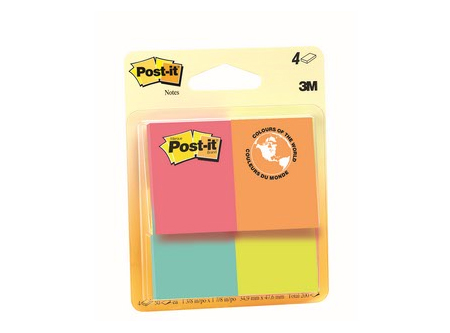 NOTA ADHESIVA 3M POST-IT 653 4 UND NEON