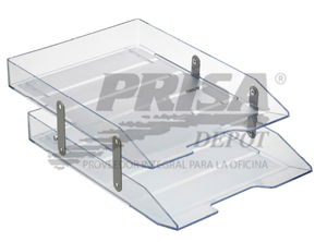 BANDEJA ARTICULADA DOBLE ACRILICO CRISTAL ACRIMET