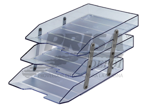 BANDEJA ARTICULADA TRIPLE ACRILICO CRISTAL ACRIMET