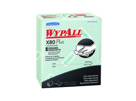 PAÃ‘O ABSORB.WYPALL X-80 X 25 PAÃ‘OS VERDE KIMBERLY