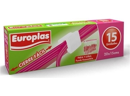BOLSA ALMACEN. EUROPLAS 15 X 20 15 UN. C/CIERRE