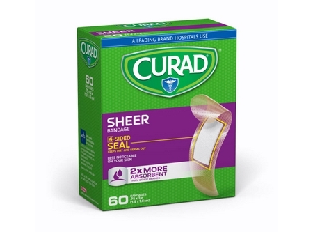 PARCHE CURITA ADHESIVO CURAD X 60 UND. TRANSPARE.
