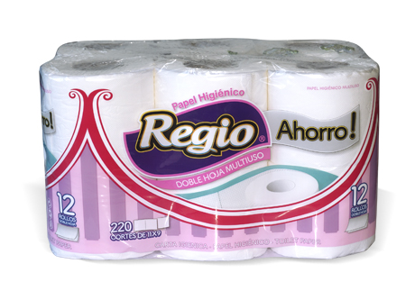 PAPEL HIG. 12 ROLLOS 24 MT. H/D REGIO