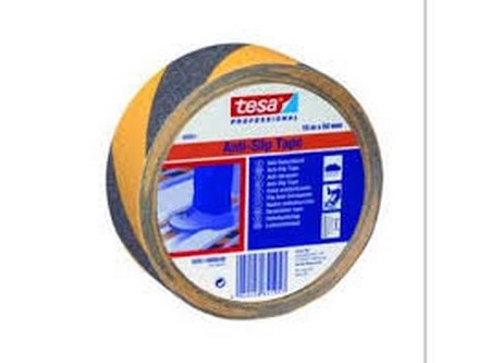 CINTA ANTIDESLIZ. NEGRA/AMARILLA 50MM X 15MTS TESA