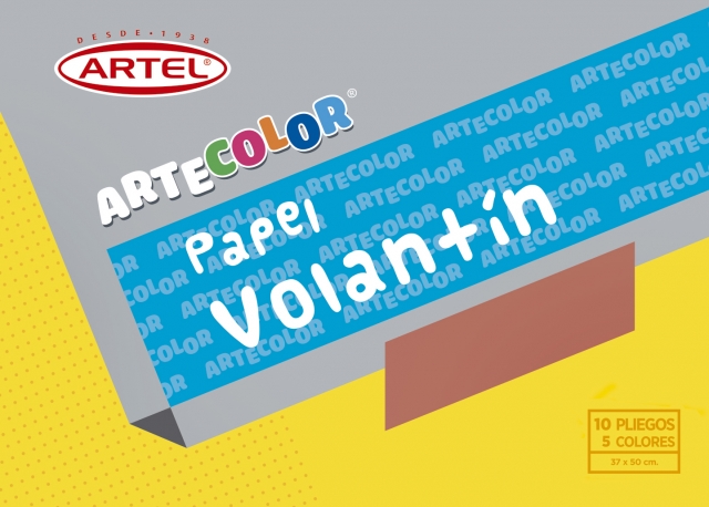 CARPETA ARTE COLOR PAPEL VOLANTIN 10 PLIEGOS ARTEL