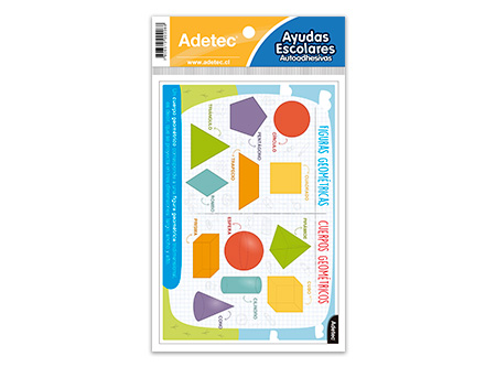 ETIQUETA ADH. AYUDA ESCOLAR FIGURAS-CUERPOS GEOM