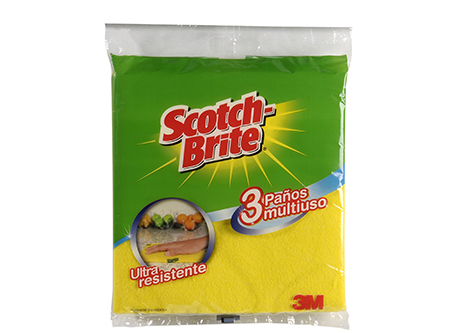 PAÃ‘O ABSORB/CELULOSA X 3 3M 38X38CM SCOTH BRITE