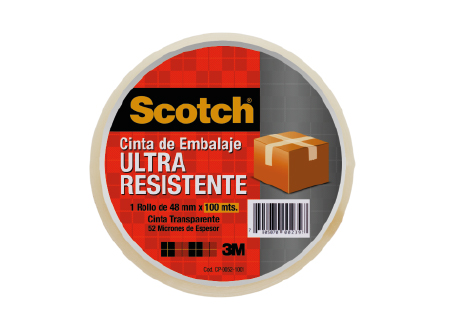 CINTA EMBALAJE TRANSP. 48 X 100 MT 3M ULTRARESISTE