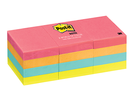 NOTA ADHESIVA 3M POST-IT 653AN CHICO NEON (12 B X