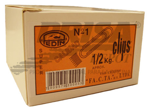 CLIPS METALICO 30MM 1/2 KILO PTA.RED.PEDIN