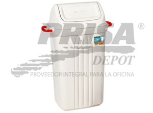 BASURERO 60 LT. C/TAPA VAIVEN 41X31X74 RECTAN.BE