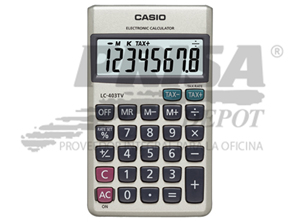 CALCULADORA BASICA BOLS. 8DIG CASIO LC-403