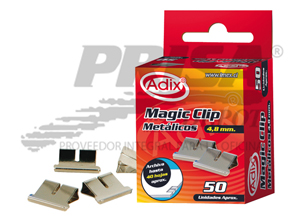 CLIPS MAGICOS 50 UN. ADIX METALICOS 4.8MM
