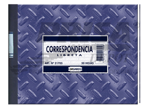 LIBRETA CORRESPONDENCIA 50 HJ. ORGAREX 21705