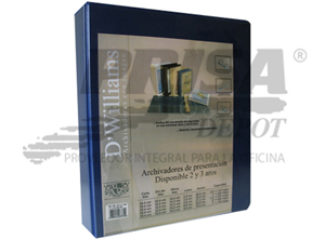 ARCHIVADOR A-4 C/PRES.2 AROS 1.5 AZ DWILLIAMS