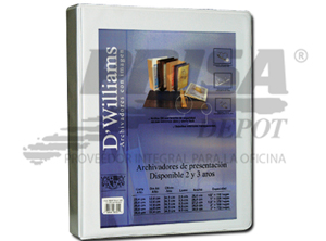 ARCHIVADOR A-4 C/PRES.2 AROS 1.5 BL DWILLIAMS