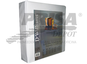 ARCHIVADOR A-4 C/PRES.2 AROS 2.0 BL DWILLIAMS