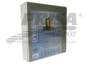 ARCHIVADOR A-4 C/PRES.2 AROS 2.0 GR DWILLIAMS