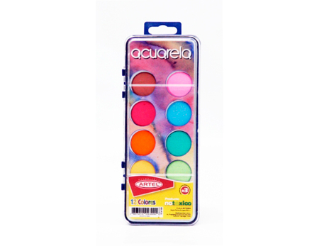 ACUARELA 12 COLORES ARTEL