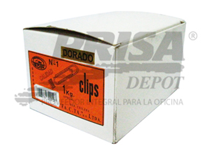 CLIPS METALICO 30MM 1 KILO PTA.RED.DORADA PEDIN