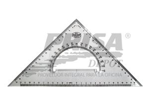 ESCUADRA PLASTICA 45o. 30CM HAND