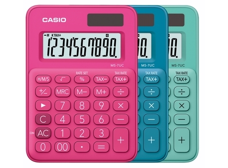 CALCULADORA BASICA ESCR/S 10DIG CASIO MS-7UC HMS